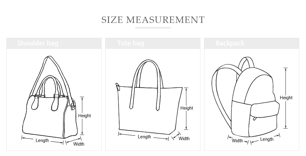 bag size chart